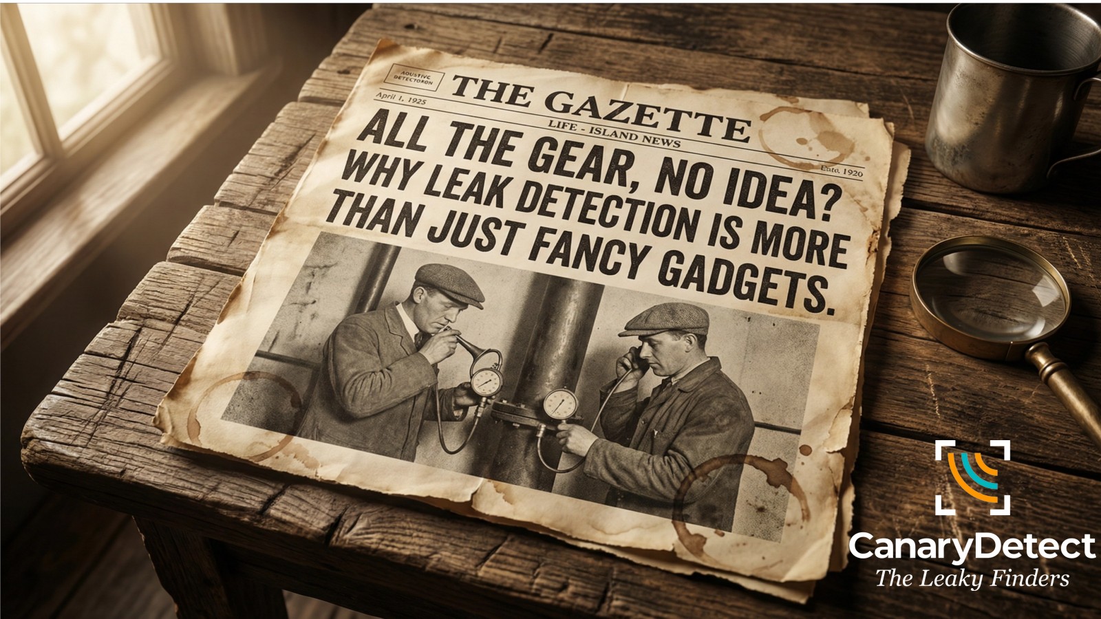 Newspaper style headline - All The Gear, No Idea? Why Leak Detection is More Than Just Fancy Gadgets